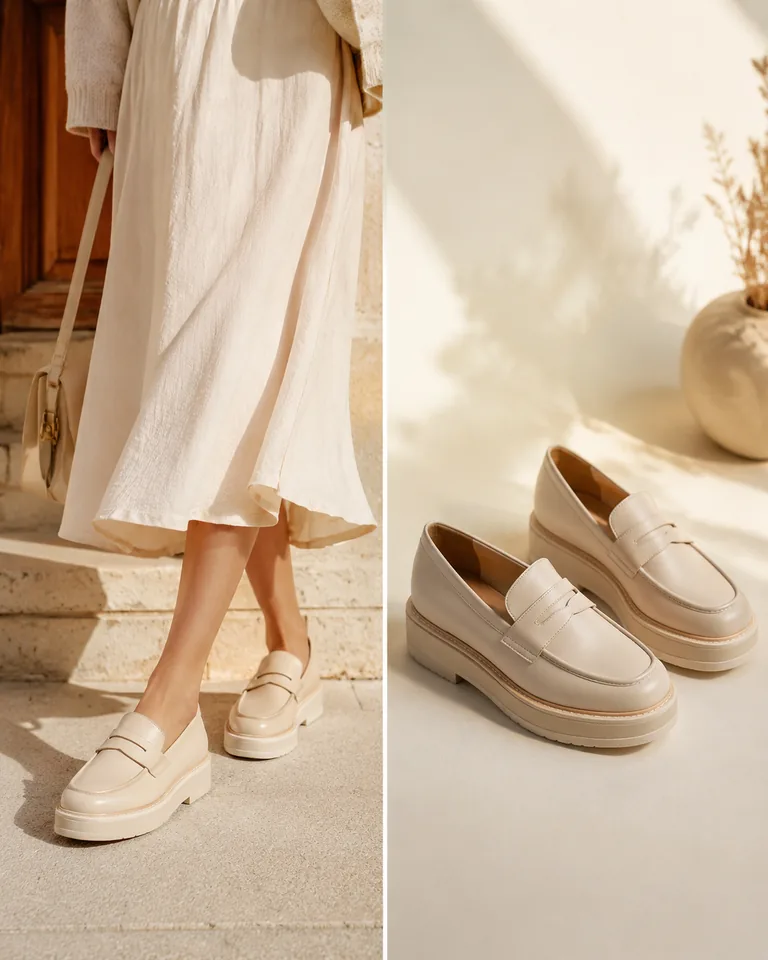 Light Platform Loafers