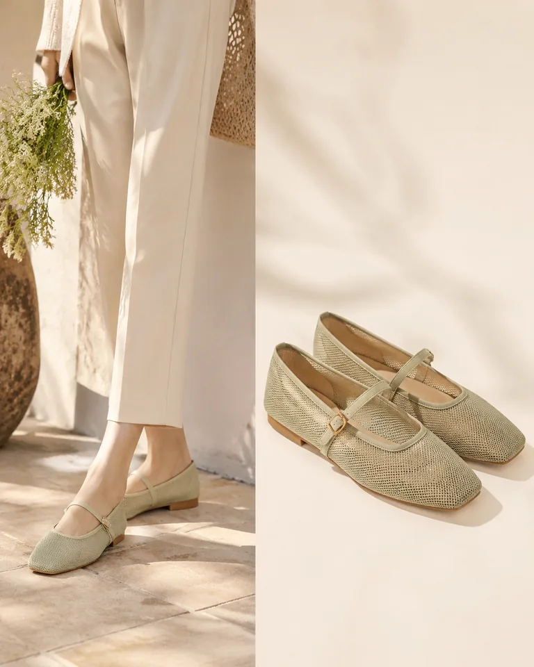 Hybrid Mesh Mary Janes