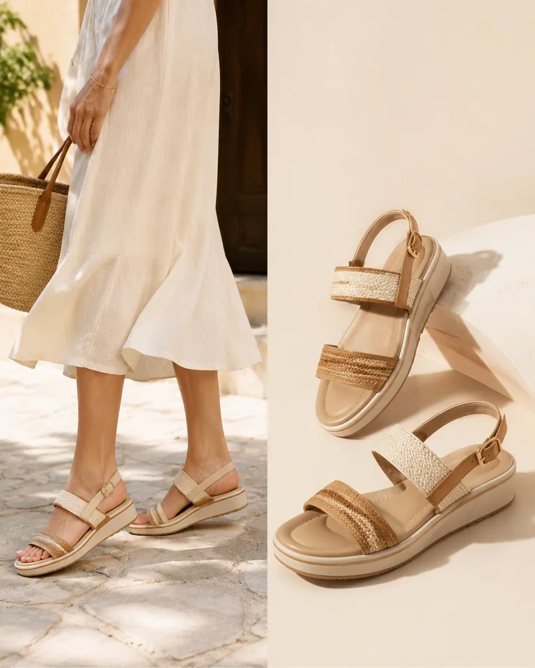 Square-Toe Walker Sandals