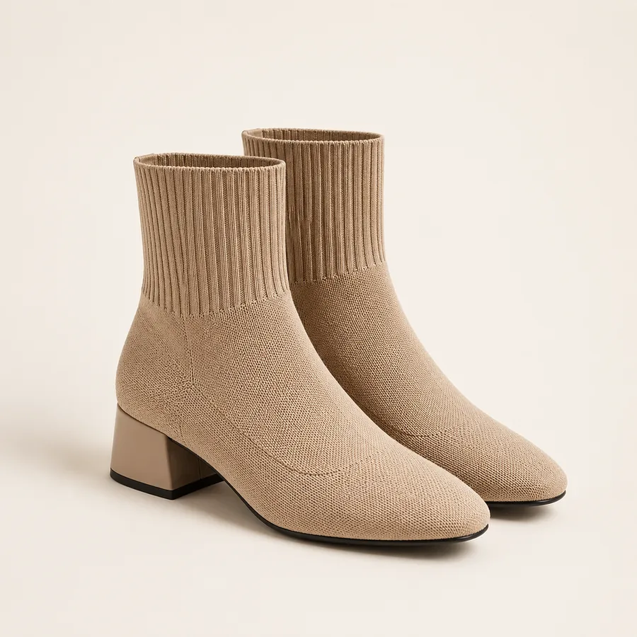 Knit Sock Ankle Boots