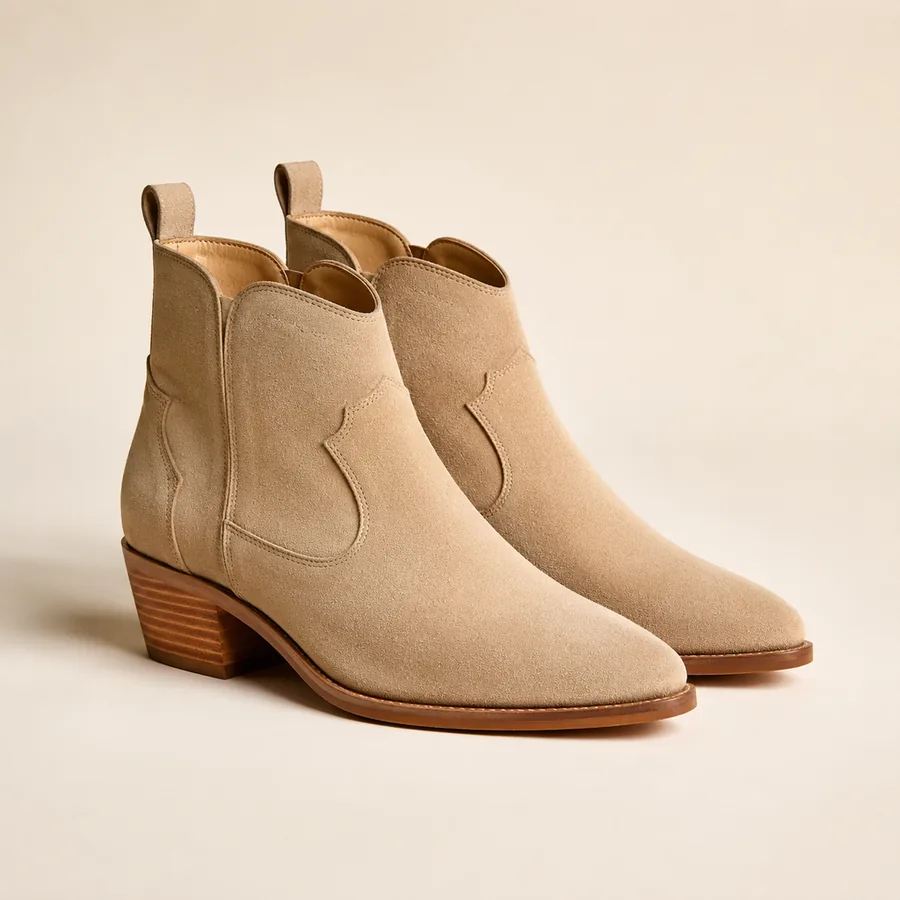 Soft Western Ankle Boots