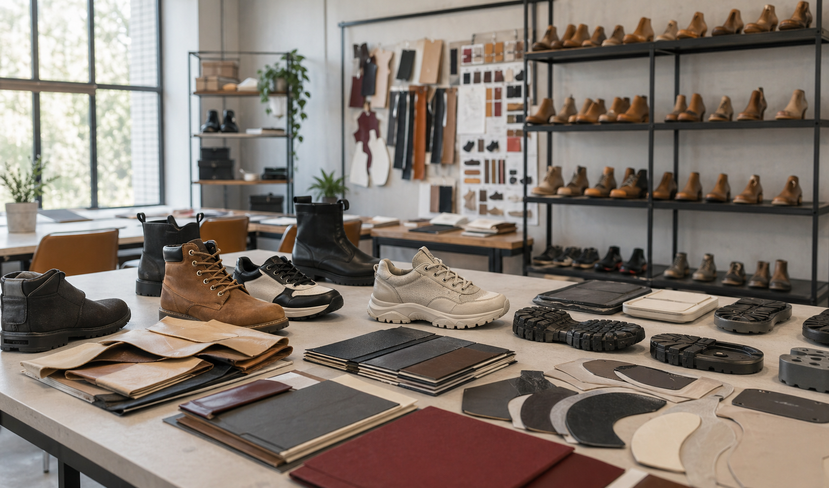 Footwear sample room and project discussion